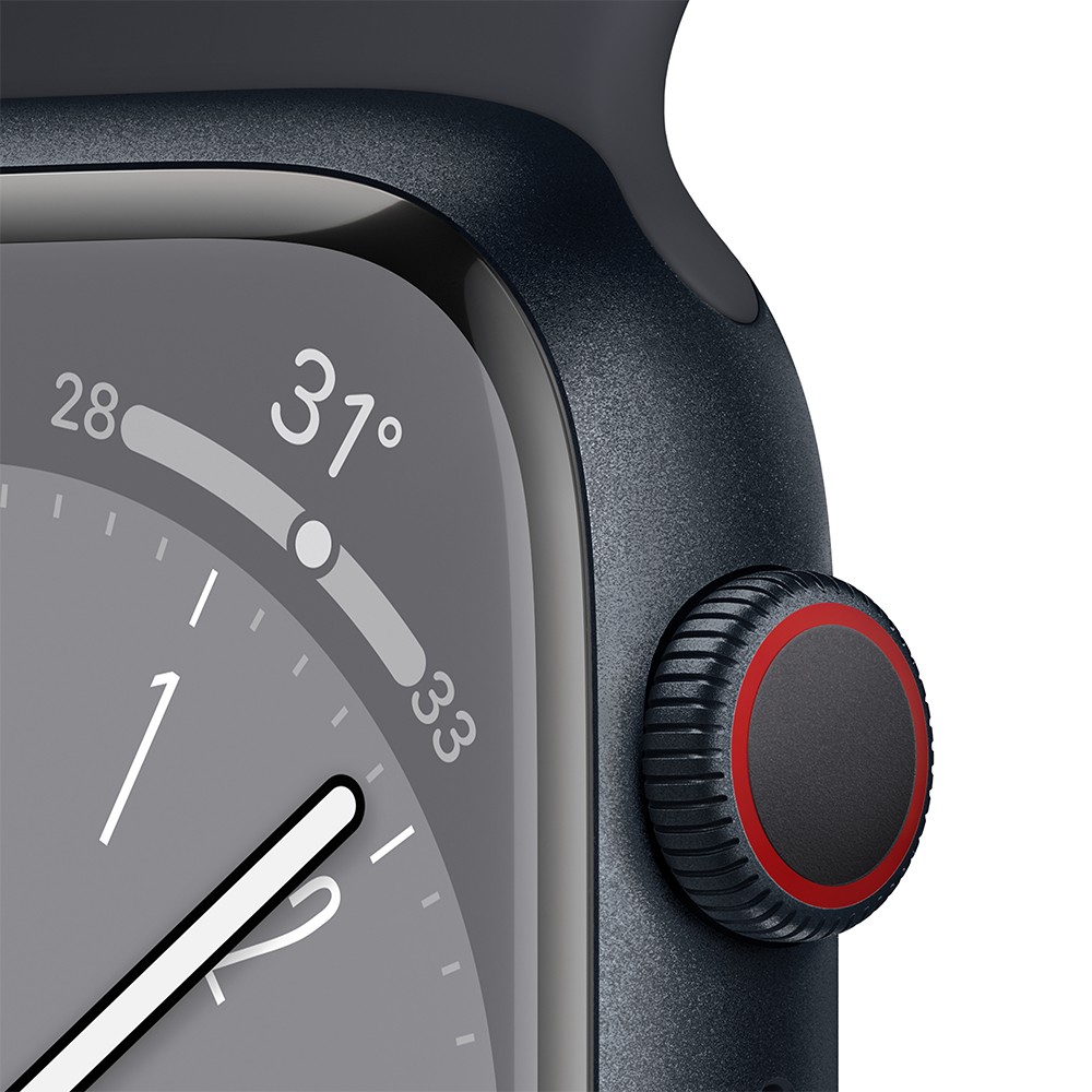 Apple Watch Series 8 GPS + Cellular 45mm Midnight Aluminium Case with Midnight Sport Band