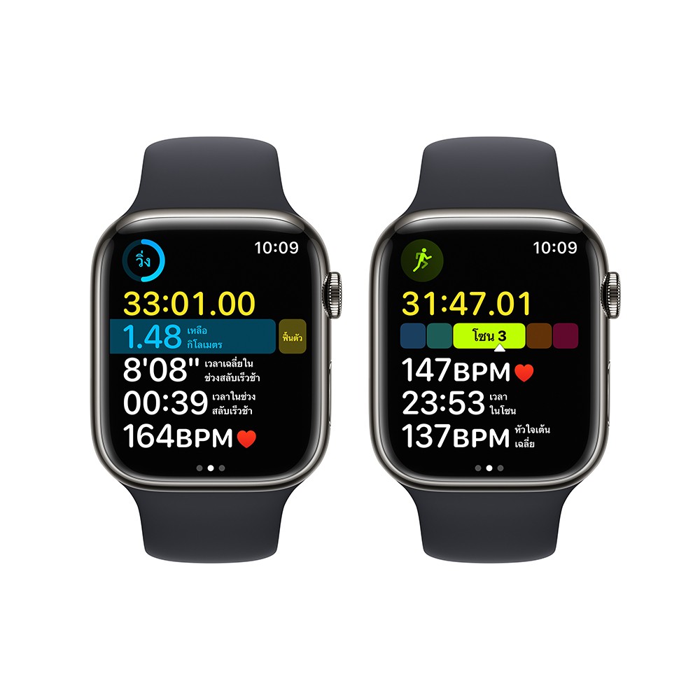 Apple Watch Series 8 GPS + Cellular 45mm Graphite Stainless Steel Case with Midnight Sport Band