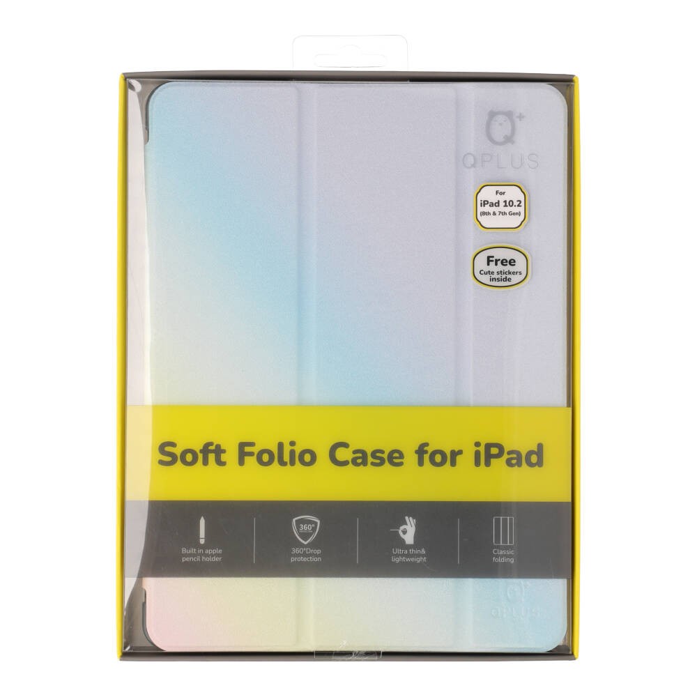 เคส QPLUS iPad Gen 9 (2021) / Gen 8 (2020) Soft Folio Rainbow