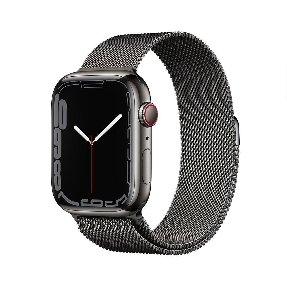 graphite stainless steel case with milanese loop