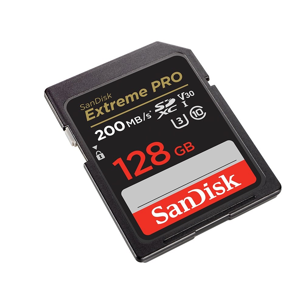 เมมโมรี่การ์ด SanDisk Extreme Pro SDXC 128GB V30 U3 C10