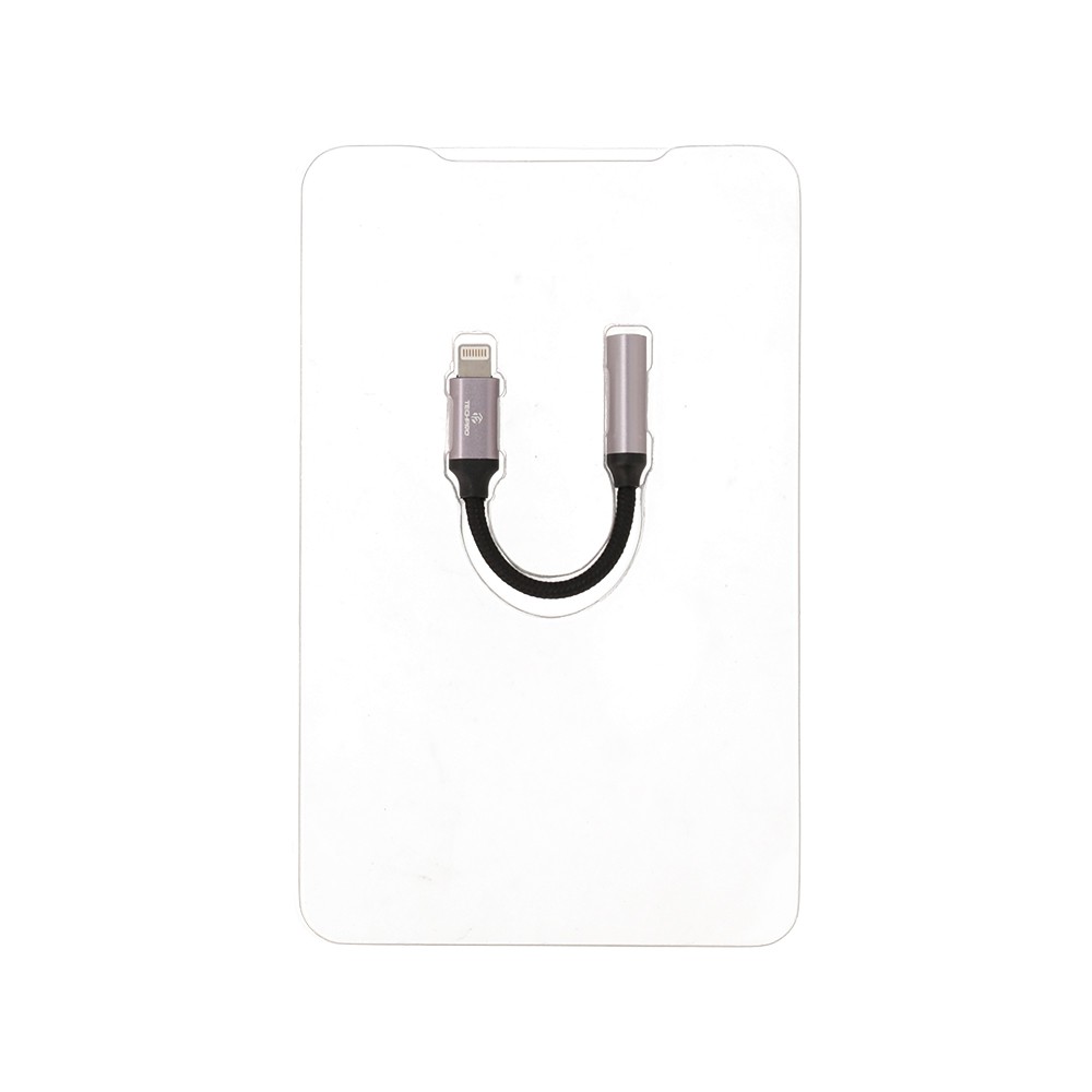 สายแปลงหูฟัง TECHPRO Lightning Male to 3.5mm Female Jack ช่องต่อแปลง