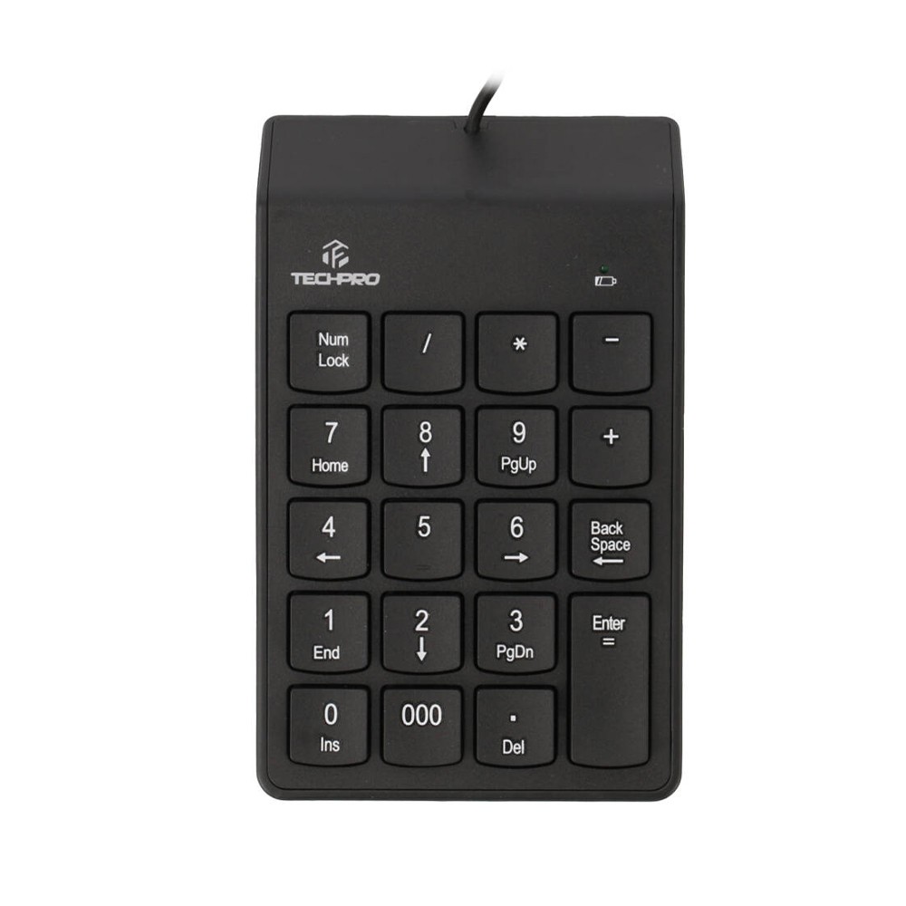 คีย์บอร์ดตัวเลข TECHPRO Wired Numeric Keypad TK02 Black