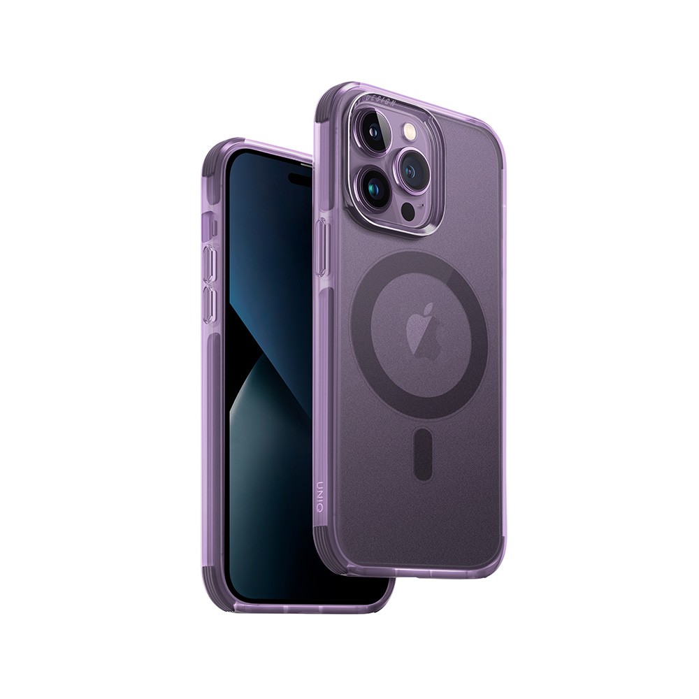 Uniq Iphone Pro Hybrid Magclick Charging Combat Purple