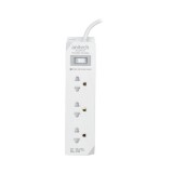 รางปลั๊กไฟ Anitech TIS Plug 3 Way 1 Switch 3M. (H1233) White
