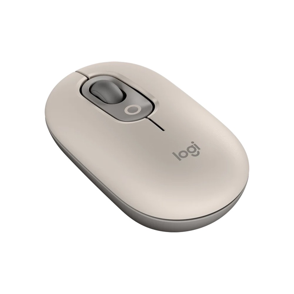 เมาส์บลูธูท Logitech Bluetooth Mouse POP with Emoji Mist Sand