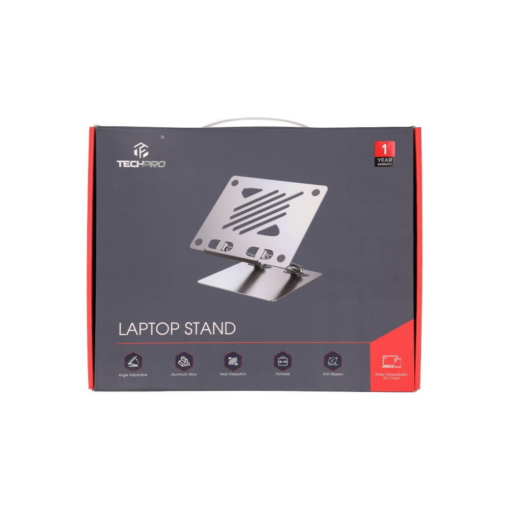 แท่นวางโน๊ตบุ๊ค TECHPRO Aluminum Tablet & Laptop Stand - Grey