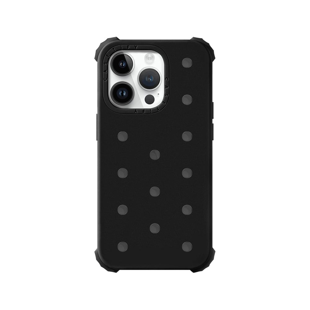 เคส Casetify iPhone 14 Pro Push-in Case & Dinner Breakfast Pin Black
