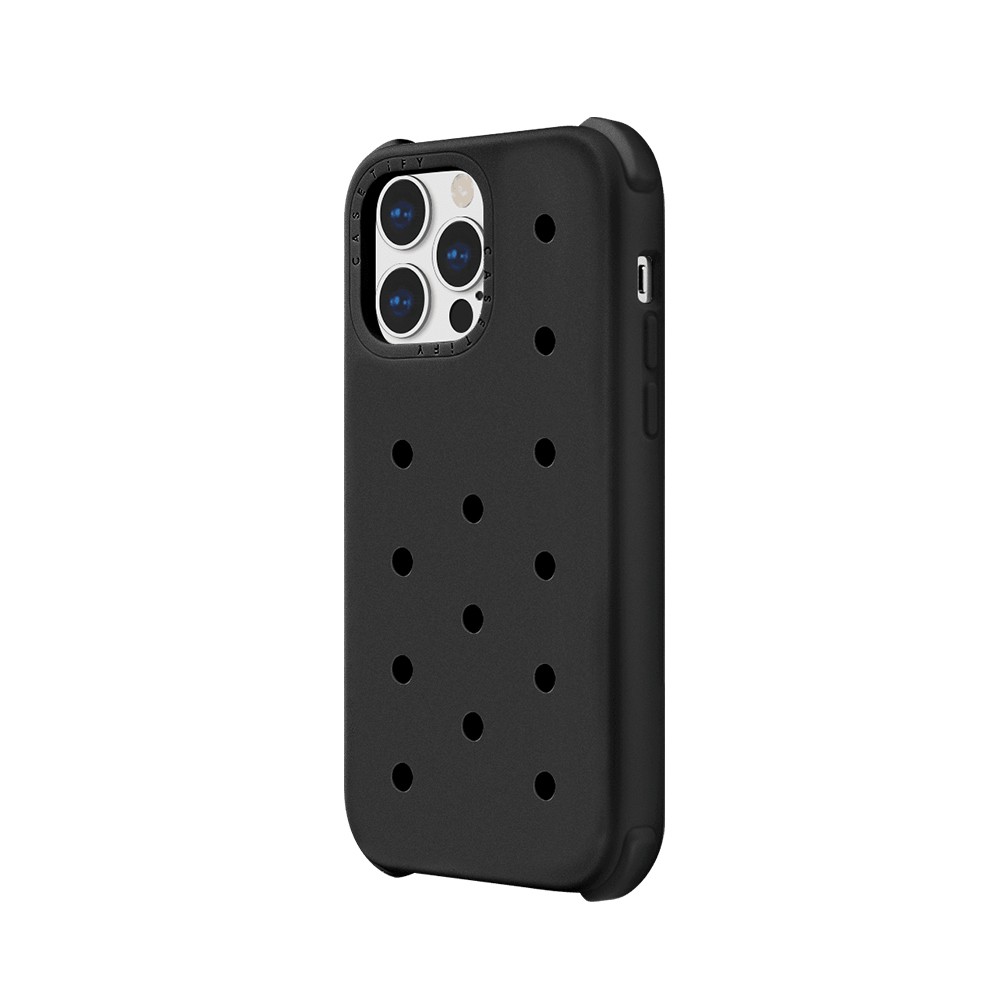เคส Casetify iPhone 14 Pro Push-in Case & Dinner Breakfast Pin Black