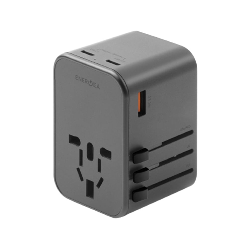 หัวแปลงปลั๊กไฟ Energea Universal Travel Adapter GAN65 1A2C 65W Gunmetal