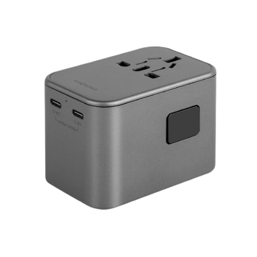 หัวแปลงปลั๊กไฟ Energea Universal Travel Adapter GAN65 1A2C 65W Gunmetal