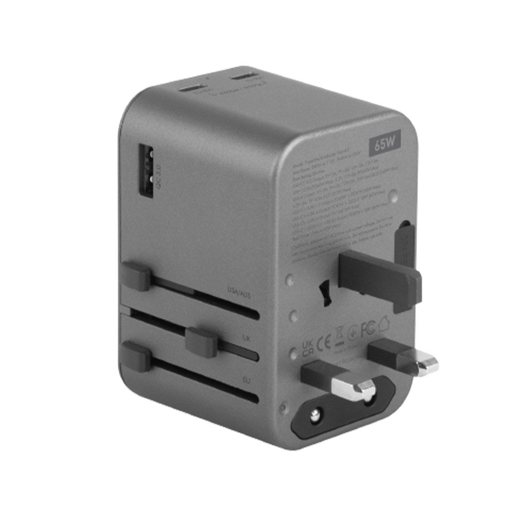 หัวแปลงปลั๊กไฟ Energea Universal Travel Adapter GAN65 1A2C 65W Gunmetal