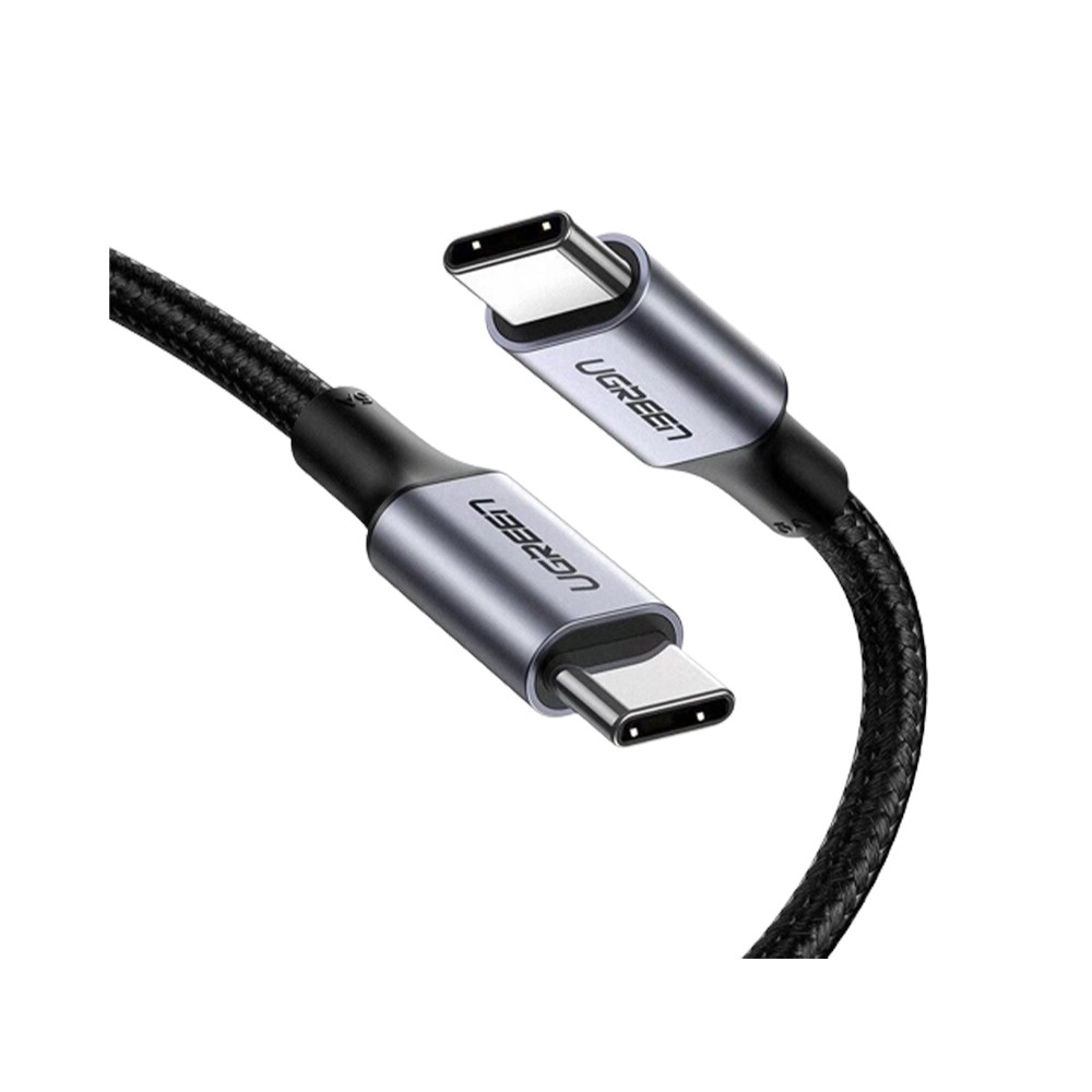 สายชาร์จ Ugreen USB-C to USB-C Cable Nylon 5A/100W 2M. Black (70429)