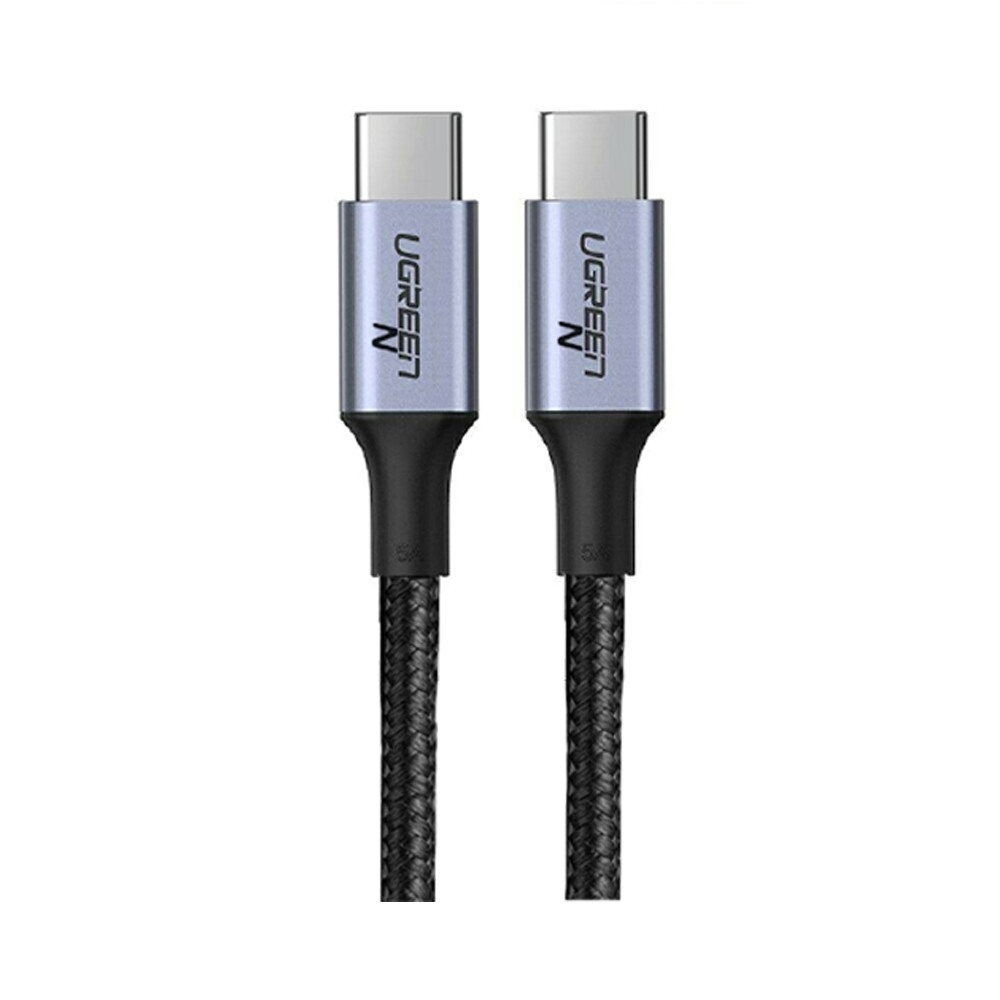 สายชาร์จ Ugreen USB-C to USB-C Cable Nylon 5A/100W 1M. Black (70427)
