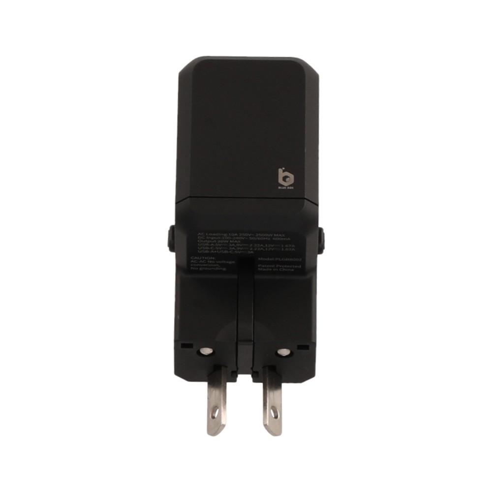 อะแดปเตอร์ Blue Box Portable Universal Travel Adapter (PLGBB002) Black