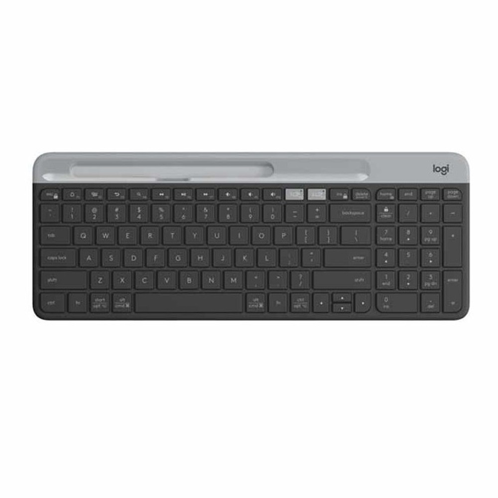 คีย์บอร์ดไร้สาย Logitech Bluetooth and Wireless Keyboard Multi-Device K580 Slim Graphite (EN)